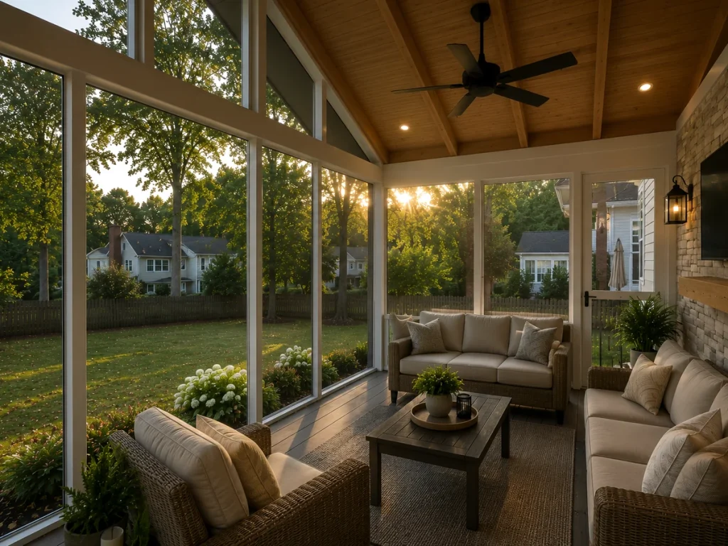 Веранда на фотографії із сайту Decks and Outdoor Living